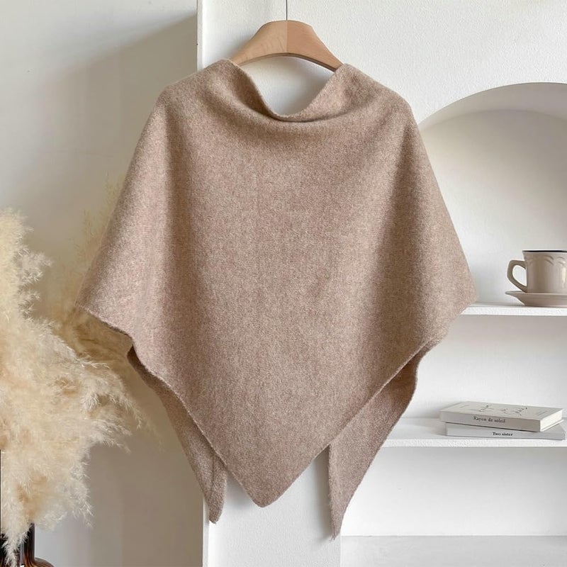 Upbull Winter Shawl Wraps Women Knitted Shawls and Wraps Cardigan Cape Wool Pashmina Shoulder Top Sweater Shawl Scarf 2025 - Image 3